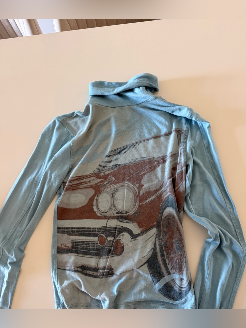 Urban Outfitters Light Blue Long-Sleeve Graphic Tee